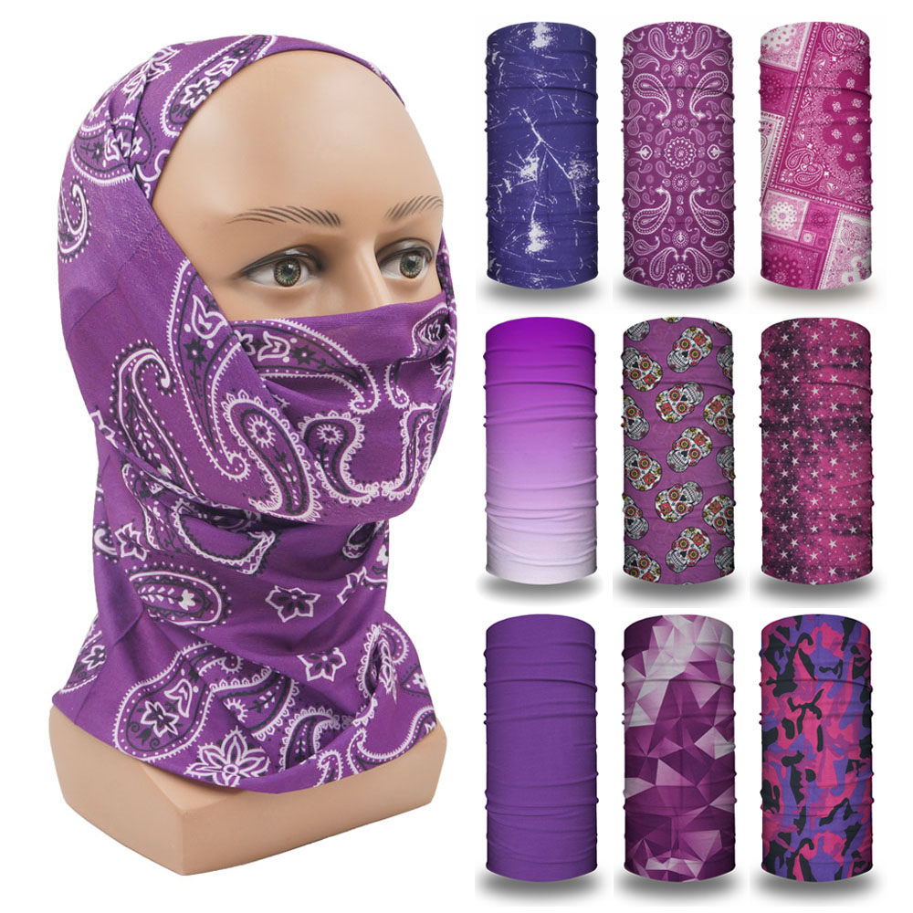 Running Gear Quick Dry - الأرجواني بالاكلافا النساء تشغيل التخييم عقال