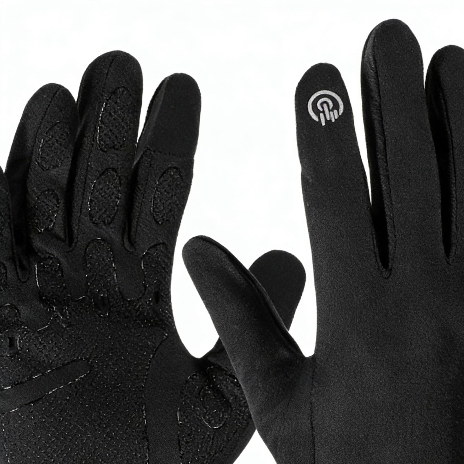 Running Gear In Cold Weather - قفازات ركوب الدراجات الدافئة كاملة الأصابع