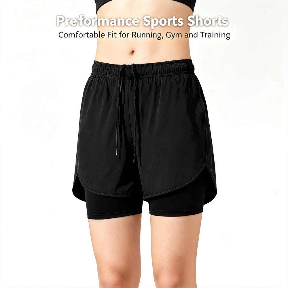 شورت رياضي نسائي عالي الخصر مع - مراجعة Running Gear Quick Dry وسعره