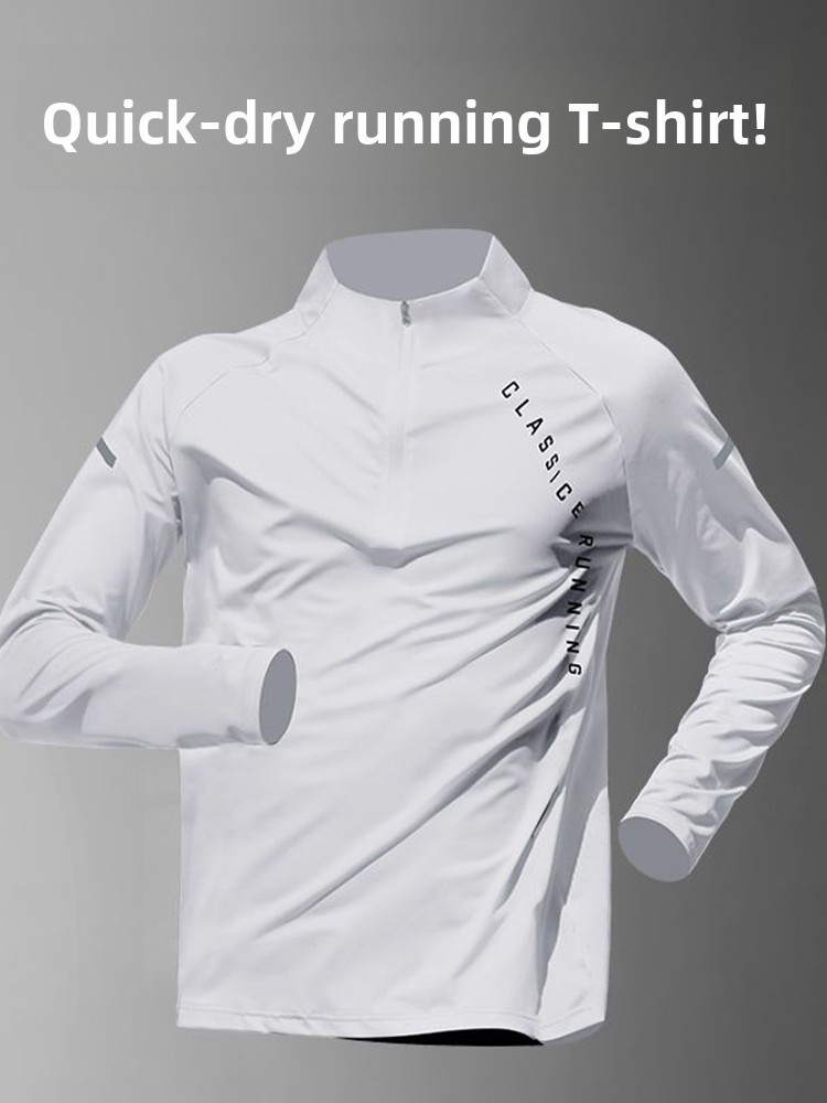 قميص رياضي رجالي بأكمام طويلة  - مراجعة Running Gear Quick Dry وسعره